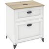 MUEBLES PITARCH Mobile da bagno 60 cm larghezza con gambe, cassetto guide chiusura morbida, 1 porta, per lavabo da sovrapposizione, bianco e rovere cambriano, stile vintage modello Toscana