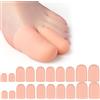 Mikihat 20 Pezzi Protezione Dita Piedi, Cappucci Copri Dita in Gel, Protezione Tubolare Gel, Cappucci di Protezione, Salva Proteggi Dita, Calli, Unghie Incarnite, Perdita di Unghie dei Piedi (Nudo）