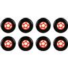 RaceBon 72 mm Ruote da skate in linea confezione da 8 durezza 82A ruote di ricambio in poliuretano con cuscinetti 608ZZ (Nero-Rosso)