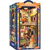 Fsolis Kit Angolo Libro - Miniatura Dia de los Muertos Casetta di Strada, Kit di Puzzle 3D in Legno per Adulti, Decorazione per Libreria, Regalo Unico