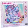 DIAMANTINY Design Art Kawaii Unicorno con Torta su Tela, Quadretto, 90037