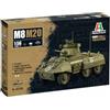 Italeri 1/56 WWII M8/M20 Greyhound kit modellino auto corazzata in plastica I...