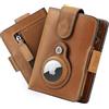 Will Fire® AirTag Wallet | Cuero genuino | Include ciondolo Airtag | Porta carte di credito per 10-12 carte | Protezione RFID | | Forte chiusura magnetica