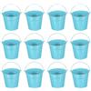 PATIKIL Secchi Metallici Piccoli con Manico, 12 Pz Secchi Mini Pasquali, Blu