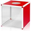 SUNOYA Scatola Della Lotteria, Lotteria Scatola con Struttura in Lega di Alluminio, Scatola per Lotteria, Raffle Box per Riunioni Annuali e Giochi, Scatola per Raccolta Fondi Cubica (25 x 25 x 25 cm)