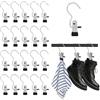 Salubohum 20 Grucce Ganci a Clip, Clip per Scarpe, Mollette in Metallo Multifunzione con Rotazione a 360°, Design 2-in-1 Con Molletta e Gancio, Adatte per Abiti, Scarpe, Pantaloni, Asciugamani