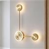 Licht-Erlebnisse Lampada da parete a LED in alluminio dorato per soggiorno camera da letto sala da pranzo e corridoio H: 44 cm 3000 K bianco caldo dimmerabile elegante antiabbagliante applique a luce indiretta MORSAU