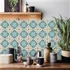 HORIWE Adesivi per piastrelle marocco, 24 pezzi, autoadesivi, per cucina, bagno, armadio, mobili, tavolo