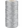 G2PLUS 100M Filo D'argento D'argento Spago Spago Natalizio 1.5MM Corda per Gioielli Filo di Non Elastica per Confezioni Regalo o Ornamenti Alberi di Natale