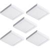 CLAR HYBEC - Plafoniera LED Soffitto Quadrata, Lampade Soffitto, Plafoniera LED Esterno, Lampada Cucina, Luce Fredda 6000ºK, 24W (Pack 5)