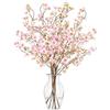 GEXINKEJI 4 Pezzi Fiori Artificiali di Ciliegio 107cm Lungo Steli Composizioni per Vasi per Matrimoni Rami Rosa Chiaro Fiori Finti Fiori Finti per Vasi Alti lunghi Decorazioni per Casa Vaso Bouquet Decorazioni