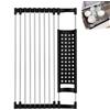hehongshun Scolapiatti da Lavello, Scolapiatti Pieghevole in Acciaio Inox, Scolapiatti da Appoggio, Sgocciolatoio Lavandino Cucina con Scomparto per Bacchette Posate Compatto e Arrotolabile Nero 37x28 cm