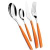BUGATTI, Glamour, Set Posate 24 Pezzi in Acciaio Inox 18/10, Set Posate 6 Persone Composto da 6 cucchiai, 6 forchette, 6 coltelli e 6 cucchiaini (Arancione)