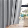 Joydeco Tende oscuranti in finto lino, per camera da letto, colore grigio chiaro, lunghe 243,8 cm, 100% oscuranti, insonorizzanti, isolamento termico, decorazione di lusso (larghezza 132 x lunghezza