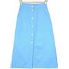 Sandro J4191E Gonna Donna Blu Midi Bottoni Tasche Cotone Taglia 1 OR ~SMALL