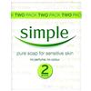 simple Semplice sapone puro per Sensibile Soap 125g (confezione da 2)