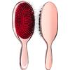 Sibba Spazzola Antistatica per Capelli Massaggiatore a Pagaia Spazzola per Allungare I Capelli Professionale con Setole Naturali Pettine in Nylon per Donne