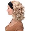 WIG ME UP - Parrucca Donna Fascetta(fissa) Voluminosa Chioma Ricciuta Lunga fino alle Spalle Biondo Mix di biondo BRO-704-27T613
