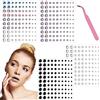 FUKPO 400 Pezzi Brillantini Make Up Viso, FUKPO Strass Glitter Adesivi Viso Occhi Corpo Unghie, Brillantini Trucco Autoadesivi Gemme Cristallo Piccoli Colorati per Festival Decorazioni Tatuaggi Temporanei