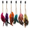 MWOOT 6 Pezzi Mollette per Capelli Piuma, Estensioni dei Capelli Piuma, Bohemian & Indian Copricapo di Piume, Festival Cosplay di Halloween Accessori - Stili a Catena