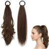 KAHZOR 2 pezzi Extension,Coda Finta,Finti,Code Finte per Capelli,Liscia e Ondulata,Extension Clip Con Fascia Elastica,Per Uso Quotidiano,Per Donne E Ragazze
