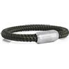Akitsune Portus - Bracciale in corda nautica, chiusura magnetica a capsula, da donna, con ancora, stile marittimo, colore: argento, 18 cm - 23 cm