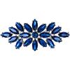 EVER FAITH Spilla, Holiday Gioielli Corpetto Navy Blu Marquise Cristallo Austriaco Spilla Fiore in Forte espansione per Le Donne -1.6 Inches