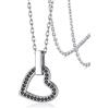 Silvora Collana Donna Argento 925 Punto Luce Zircone Scintillante Blingbling Collana Elegante Diametro 10 MM Collana Fidanzata Coppie Regalo Mamma Ragazza Catena Rolo 40+5 CM