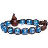VLNET® | Bracciale Tamashii Mani Stones | pietre naturali incise con polvere d'Argento | agata blu
