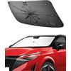 SHAOHAO Compatibile con Nissan Qashqai J12 2021-2026 Parasole per auto Parasole per parabrezza Facile da riporre Maniglia con cordino Protezione UV Accessori Nissan Qashqai parasole