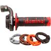 DOMINÓ Acceleratore Dominó di moto alluminio-plastico rapido universale corto del gas (KRK EVO rosso)