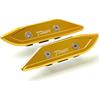 MZ-STORE Motocicli CNC Alluminio Parabrezza Specchio Retrovisore Staffa Foro Coperchio Morsetto per TMAX T-MAX 530 2012 2013 2014 2015 2016 2017-Oro