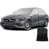 LMYSUFI Copertura Mezza Auto Compatibile con Mercedes-Benz C-Class 2015-2023, Telo Copriauto Inverno Estate Copri Auto Antigrandine Antineve Anti UV Anti Vento Antipolvere