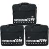 Great Bikers Gear Set di 3 borse laterali per BMW R1200GS Adventure GSA in alluminio, borsa da moto da turismo, borse interne (nero-P)
