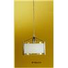 Illuminando VELA PICCOLA SOSPENSIONE IN VETRO BIANCO BORDO TRASPARENTE