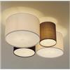 TRIO LIGHTING HOTEL PLAFONIERA MODERNA CON 4 PARALUMI MULTICOLOR IN TESSUTO LARGHEZZA CM 50 ATTACCO 4XE27