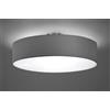 TRIO LIGHTING HOTEL PLAFONIERA D50 MODERNA BASE IN NICHEL CON PARALUME IN TESSUTO GRIGIO, NERO O BIANCO ATTACCO 3XE27