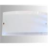Illuminando ARIA LAMPADA DA PARETE IN VETRO BIANCO BORDO TRASPARENTE LUCE DIFFUSA