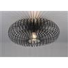 TRIO LIGHTING JOHANN PLAFONIERA VINTAGE A GABBIA APERTA DIAMETRO CM 50 FINITURA NERO LAMPADINA E27