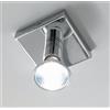 Illuminando SEMPLICE PLAFONIERA PICCOLA CROMO CON LAMPADINA LED 7W