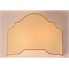 Illuminando VENTOLA 40 CM DIAMETRO SAGOMATA IN PERGAMENA AVORIO BORDINO ORO