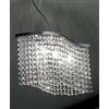 Illuminando BELIZE SOSPENSIONE IN METALLO CROMATO E PENDAGLIERIA IN CRISTALLO