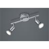 RL PARIS FARETTO DA SOFFITTO CON 2 SPOT LED GU10 CON SNODI BIANCO,ACCIAIO O NERO LARGHEZZA CM 25