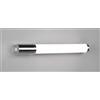 TRIO LIGHTING PIERA LAMPADA DA SPECCHIO LARGHEZZA CM 41 IP44 CROMO O NERA LED 8W CON PRESA SCHUKO INCORPORATA