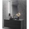 TRIO LIGHTING PIERA LAMPADA DA SPECCHIO LARGHEZZA CM 79 IP44 CROMO O NERA LED 16W CON PRESA SCHUKO INCORPORATA