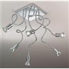 Illuminando GINEVRA 6 FLEX LED PLAFONIERA CON BRACCI FLESSIBILI IN METALLO CROMATO