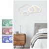RL CLOUDY LAMPADA DA BAMBINI NUVOLA BIANCA LED 29W RGBW LUCE 3000K DIMMERABILE CON TELECOMANDO