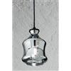 ONDALUCE CICIRIELLO PIN SOSPENSIONE SINGOLA IN VETRO SOFFIATO FUME O AMBRA D15 CM ATTACCO E14 STILE VINTAGE