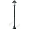 Sovil AMALFI LAMPIONE ESTERNO ALLUMINIO NERO DIFFUSORI VETRO ALTEZZA 175 CM SOVIL
