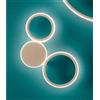 ONDALUCE CICIRIELLO POIS APPLIQUE IN METALLO GRIGIO O ORO LED 20W 1780LM LUCE 3000K-4000K MODERNA LUCE DIFFUSA